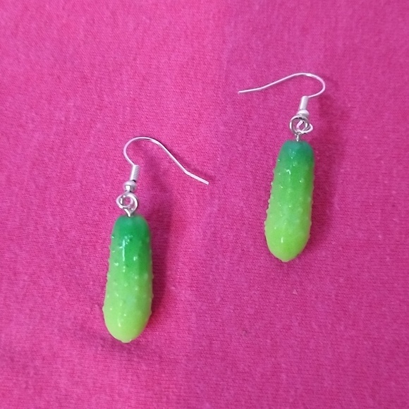 Pierced Pickle Earrings - Picture 4 of 4